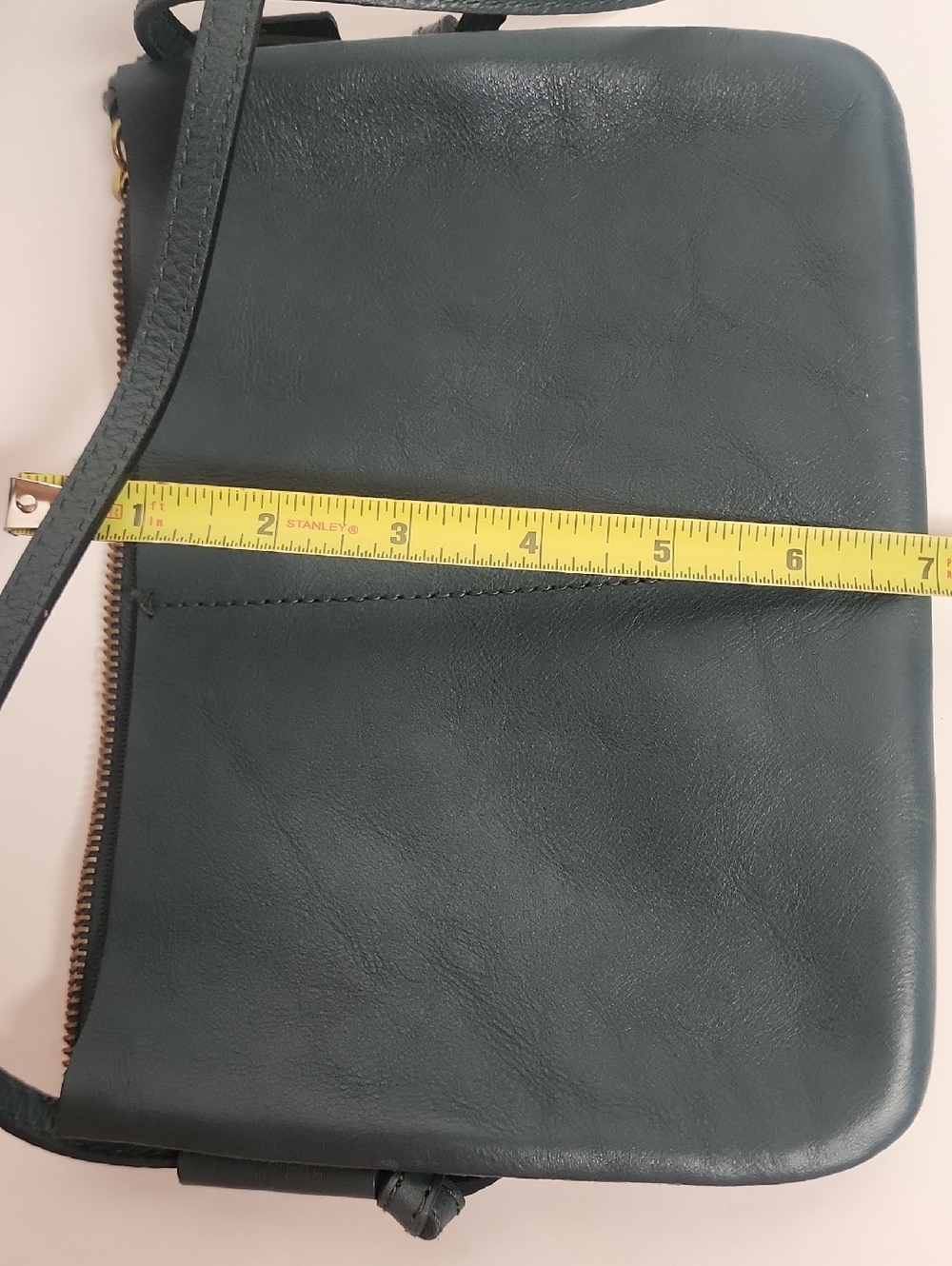Madewell Green Quality Leather Crossbody Bag Sleek Everyday Style Minimalist - Picture 9 of 9